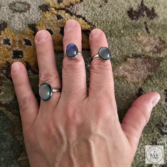 Mood Ring, Boho Rings, Adjustable Ring, Statement Ring, 70's Ring - Picture 5 of 5